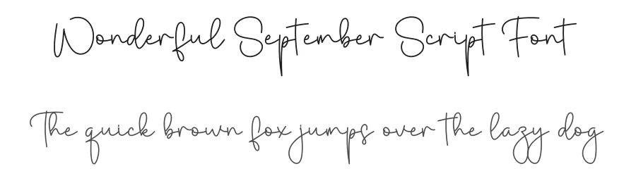 Wonderful September Script Font by creativeletter — Script Handwritten Font