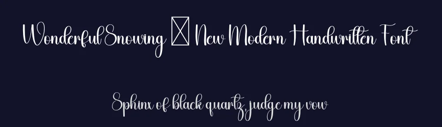 Wonderful Snowing – New Modern Handwritten Font by freshtypeink — Script Handwritten Font — thumbnail 2