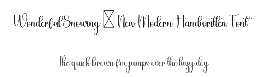 Wonderful Snowing – New Modern Handwritten Font by freshtypeink — Script Handwritten Font