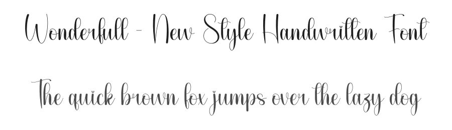 Wonderfull – New Style Handwritten Font by andikastudio — Script Handwritten Font