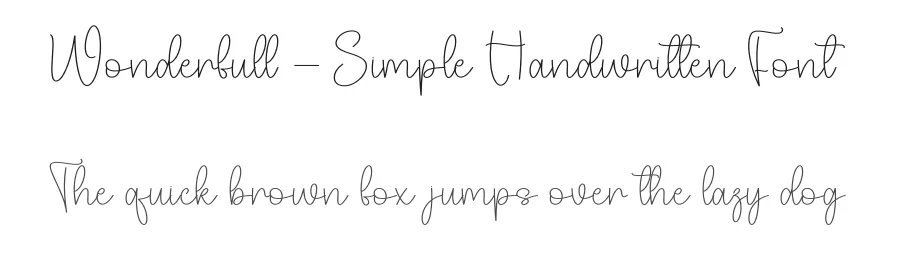 Wonderfull – Simple Handwritten Font by andikastudio — Script Handwritten Font