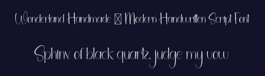 Wonderland Handmade – Modern Handwritten Script Font by freshtypeink — Script Handwritten Font — thumbnail 2