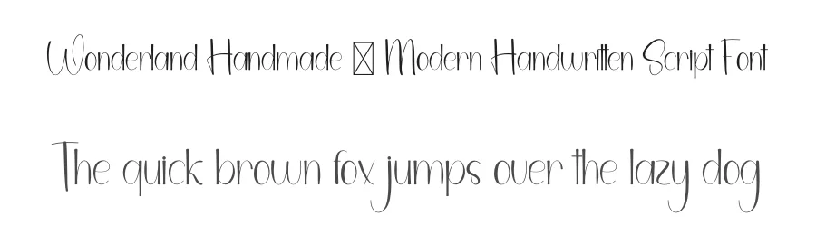 Wonderland Handmade – Modern Handwritten Script Font by freshtypeink — Script Handwritten Font