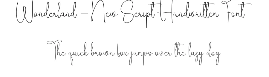 Wonderland – New Script Handwritten Font by creativeletter — Script Handwritten Font