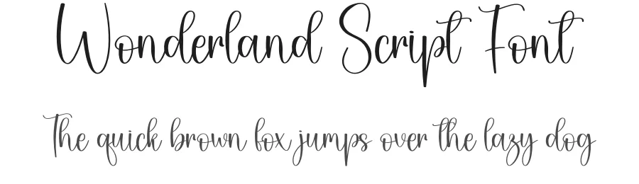 Wonderland Script Font by andikastudio — Script Handwritten Font