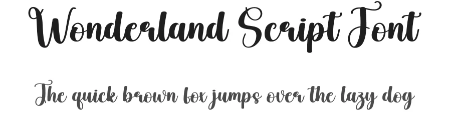 Wonderland Script Font by creativeletter — Script Handwritten Font