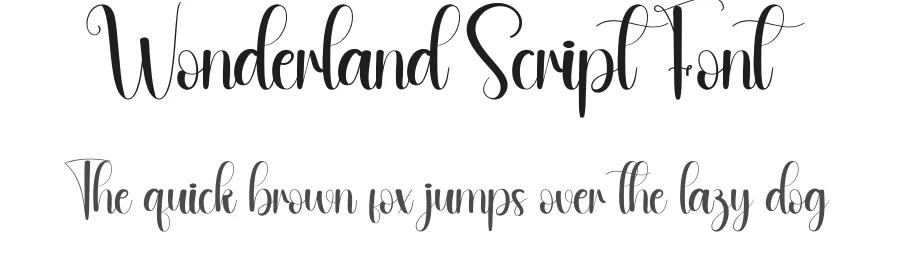 Wonderland Script Font by andikastudio — Script Handwritten Font