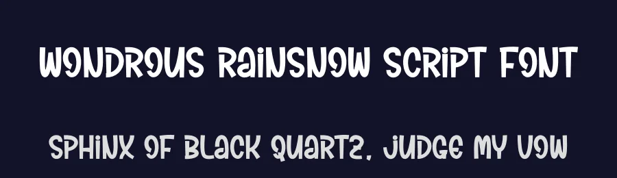 Wondrous Rainsnow Script Font by creativeletter — Display Font — thumbnail 2