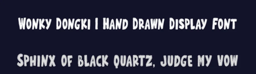Wonky Dongki | Hand Drawn Display Font by Gracetypestudio — Script Handwritten Font — thumbnail 2