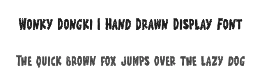 Wonky Dongki | Hand Drawn Display Font by Gracetypestudio — Script Handwritten Font