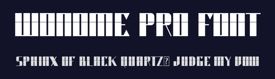 Wonome Pro Font by ffeeaarr — Display Font — thumbnail 2