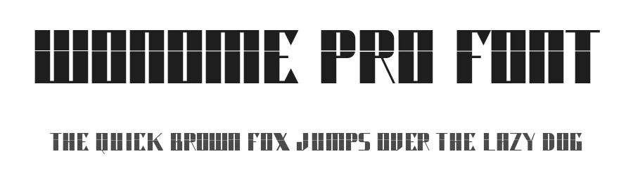 Wonome Pro Font by ffeeaarr — Display Font