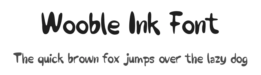 Wooble Ink Font by Littlehand — Decorative Font