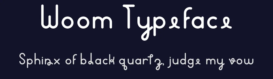 Woom Typeface by Kenzo Hamazaki — Display Font — thumbnail 2