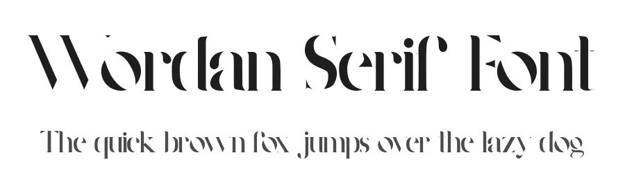 Wordan Serif Font by Muksal Creative — Display Font