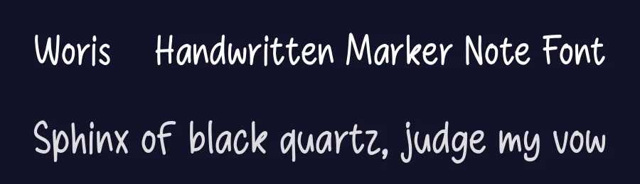 Woris – Handwritten Marker Note Font by afkaristudio — Display Font — thumbnail 2