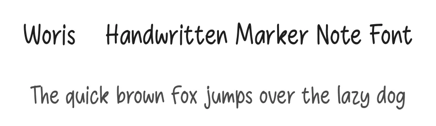 Woris – Handwritten Marker Note Font by afkaristudio — Display Font