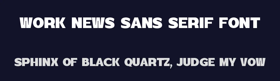 Work News Sans Serif Font by Graphicxell — Sans Serif Font — thumbnail 2