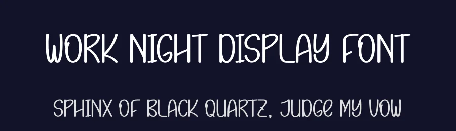 Work Night Display Font by andikastudio — Display Font — thumbnail 2