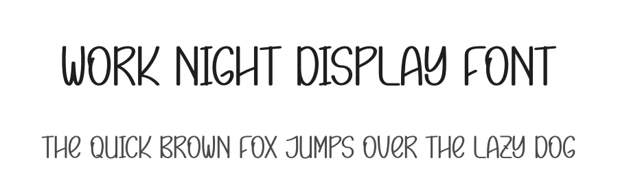 Work Night Display Font by andikastudio — Display Font