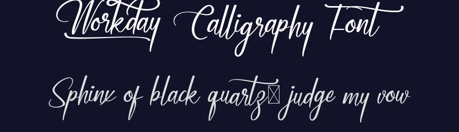 Workday Calligraphy Font by CalligraphyFonts.net — Script Handwritten Font — thumbnail 2