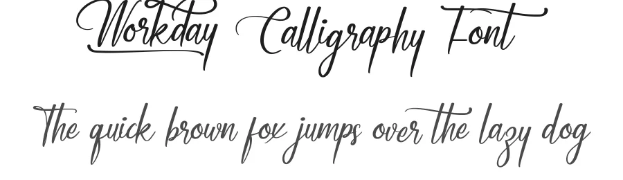 Workday Calligraphy Font by CalligraphyFonts.net — Script Handwritten Font