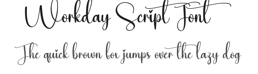 Workday Script Font by creativeletter — Script Handwritten Font