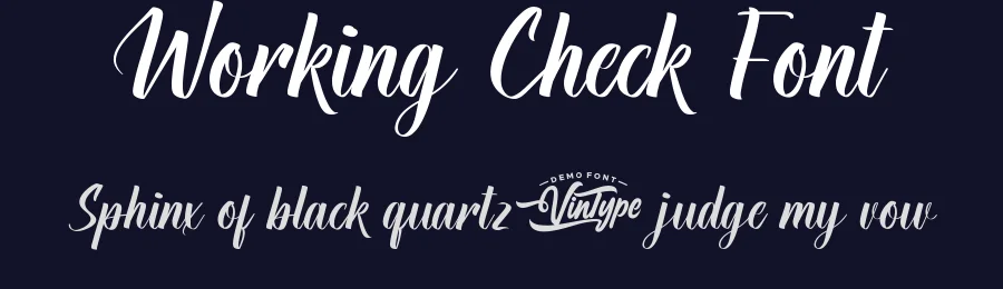 Working Check Font by VinType — Script Handwritten Font — thumbnail 2