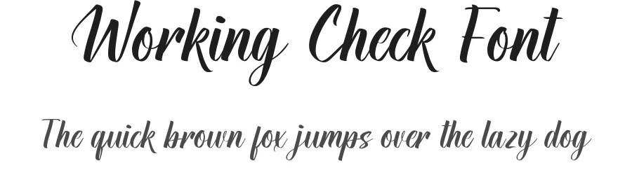 Working Check Font by VinType — Script Handwritten Font