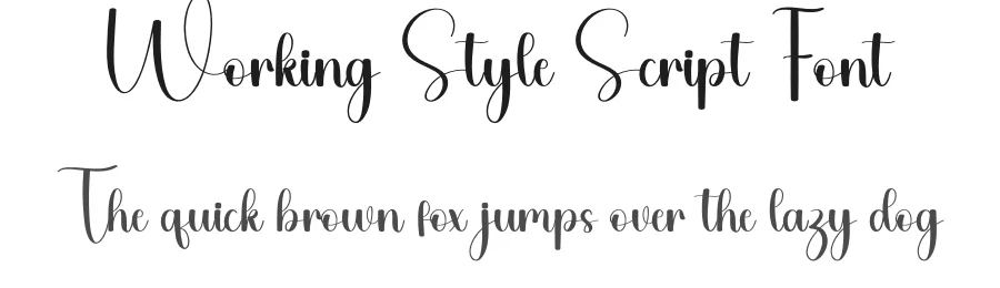 Working Style Script Font by freshtypeink — Script Handwritten Font