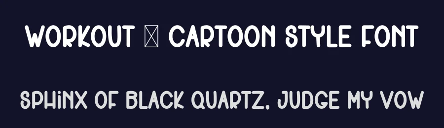 Workout – Cartoon Style Font by freshtypeink — Display Font — thumbnail 2