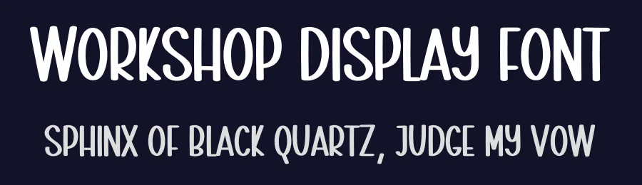 Workshop Display Font by creativeletter — Display Font — thumbnail 2
