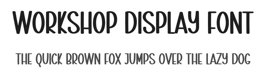 Workshop Display Font by creativeletter — Display Font