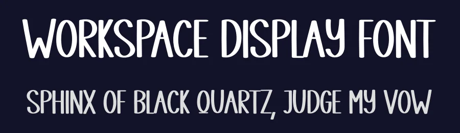 Workspace Display Font by creativeletter — Display Font — thumbnail 2
