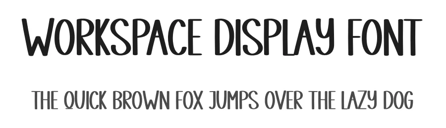 Workspace Display Font by creativeletter — Display Font