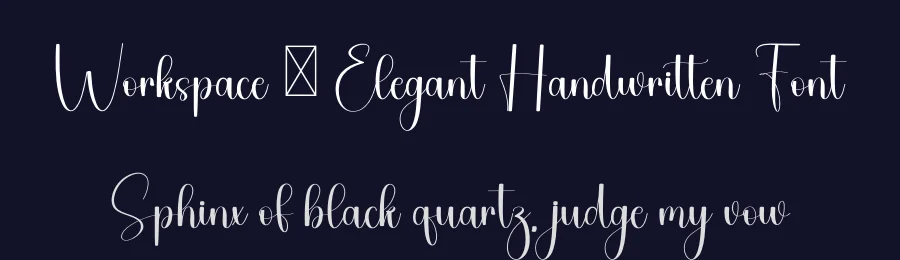 Workspace – Elegant Handwritten Font by freshtypeink — Script Handwritten Font — thumbnail 2