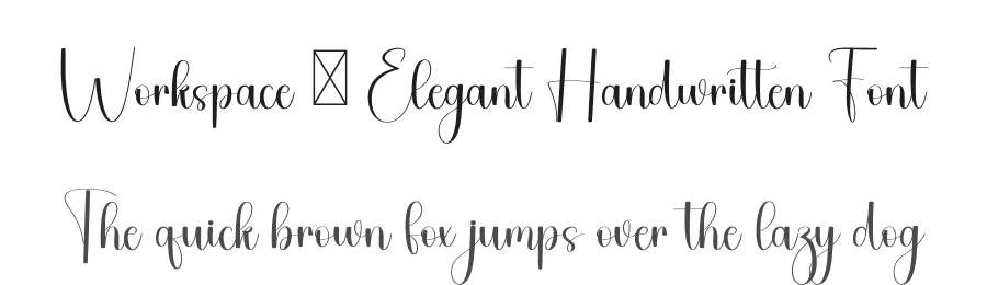Workspace – Elegant Handwritten Font by freshtypeink — Script Handwritten Font