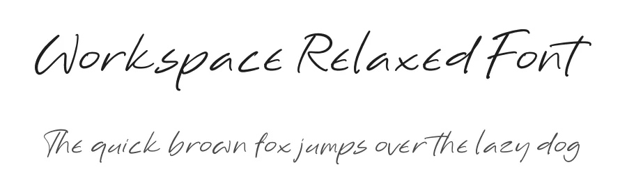 Workspace Relaxed Font by Operatype.Co — Script Handwritten Font