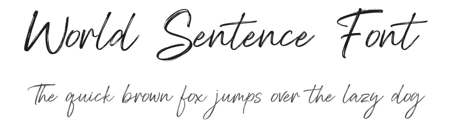 World Sentence Font by sizimon β Script Handwritten Font