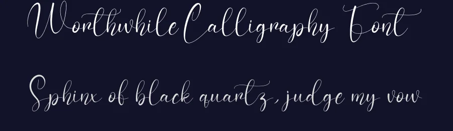 Worthwhile Calligraphy Font by creativeletter — Script Handwritten Font — thumbnail 2