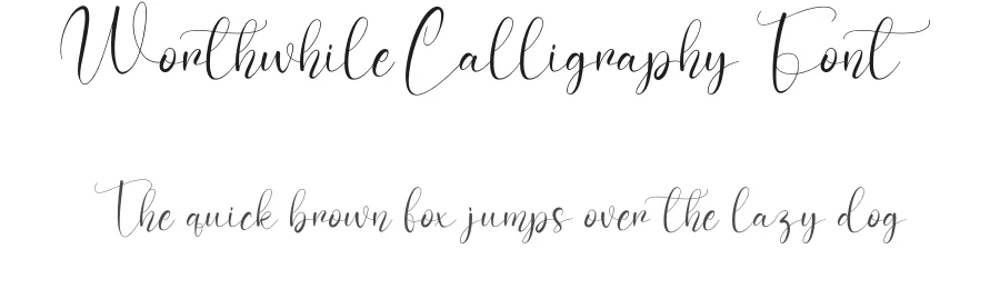 Worthwhile Calligraphy Font by creativeletter — Script Handwritten Font