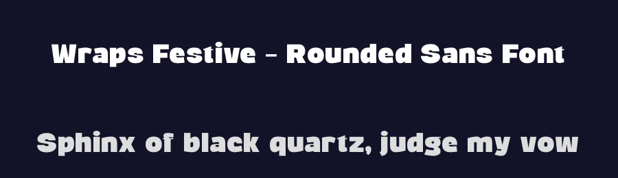 Wraps Festive – Rounded Sans Font by timelesstype.co — Display Font — thumbnail 2