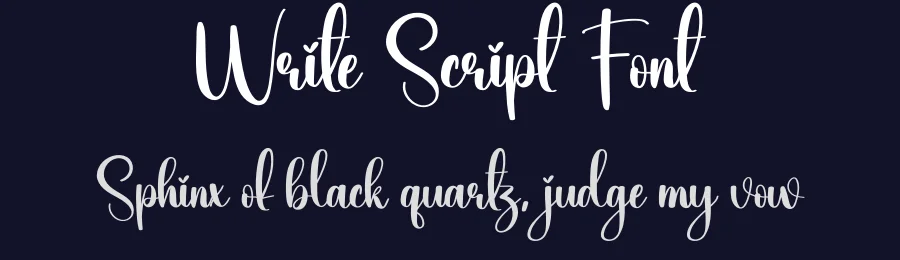 Write Script Font by creativeletter — Script Handwritten Font — thumbnail 2