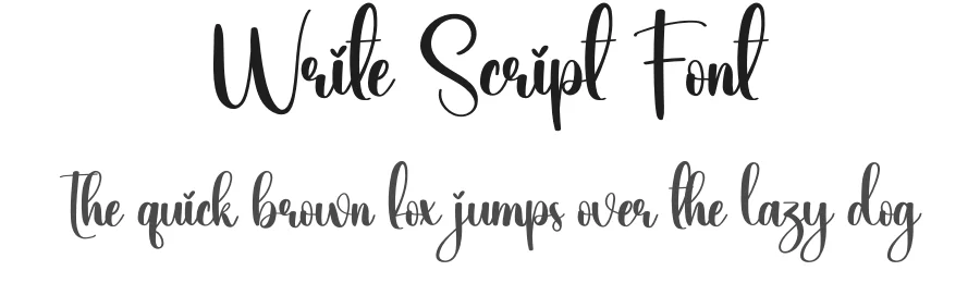 Write Script Font by creativeletter — Script Handwritten Font