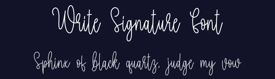 Write Signature Font by creativeletter — Script Handwritten Font — thumbnail 2