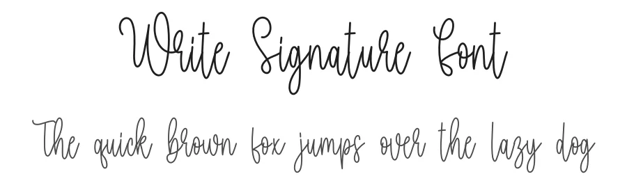 Write Signature Font by creativeletter — Script Handwritten Font