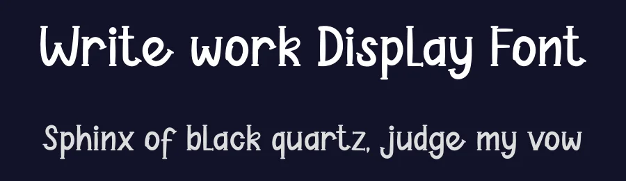Write work Display Font by planetz studio — Display Font — thumbnail 2