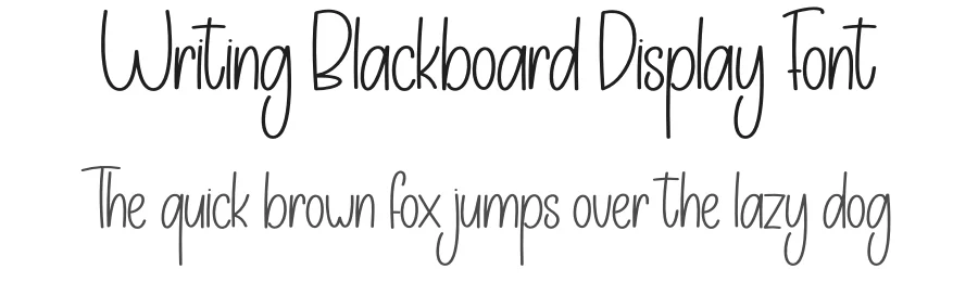 Writing Blackboard Display Font by creativeletter — Display Font