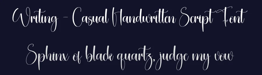 Writing – Casual Handwritten Script Font by creativeletter — Script Handwritten Font — thumbnail 2