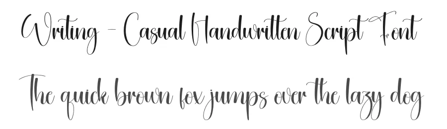 Writing – Casual Handwritten Script Font by creativeletter — Script Handwritten Font